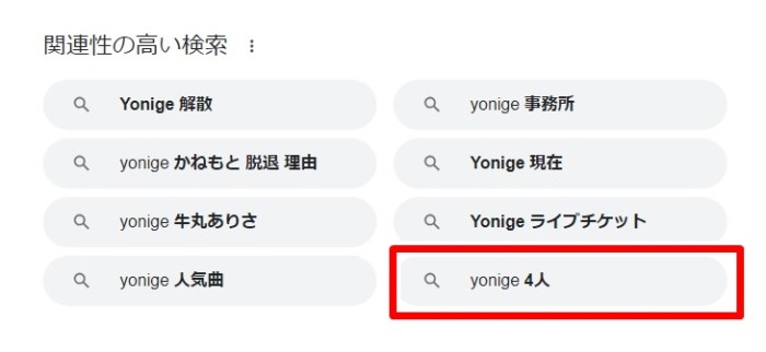 Yonige／4人